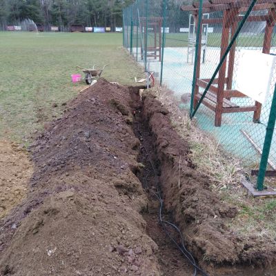 Zemní práce pro novou elektrickou přípojku, el. př č.0