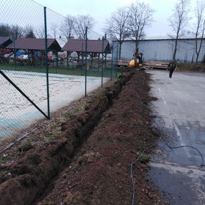 Zemní práce pro novou elektrickou přípojku, el. př č.2