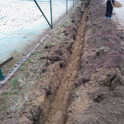 Zemní práce pro novou elektrickou přípojku, el. př č.1