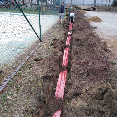 Zemní práce pro novou elektrickou přípojku, el. př č.4