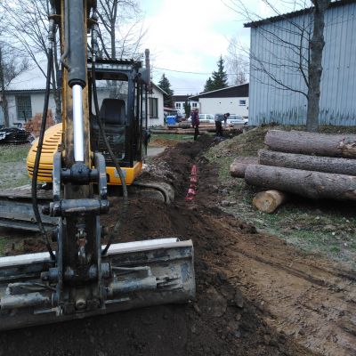 Zemní práce pro novou elektrickou přípojku, el. př č.9